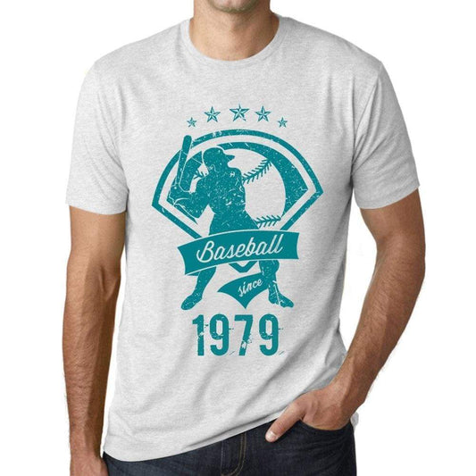 Mens Vintage Tee Shirt Graphic T Shirt Baseball Since 1979 Vintage White - Vintage White / Xs / Cotton - T-Shirt