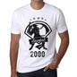 Mens Vintage Tee Shirt Graphic T Shirt Baseball Since 2000 White - White / Xs / Cotton - T-Shirt