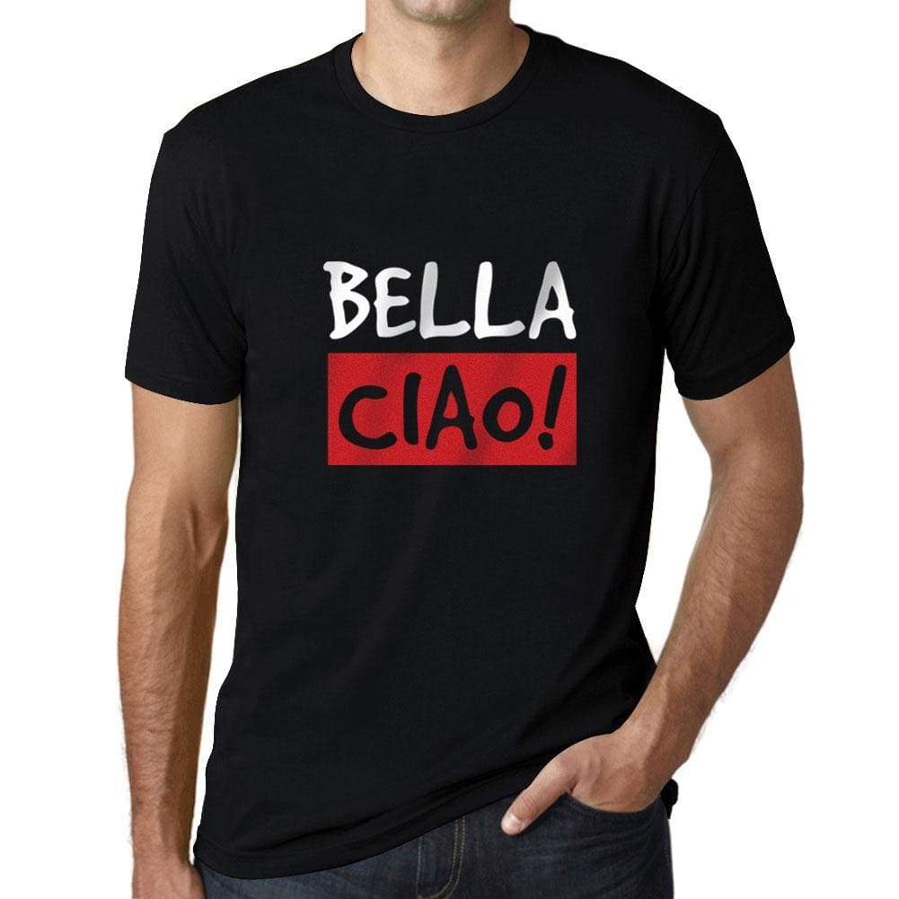 Mens Vintage Tee Shirt Graphic T Shirt Bella Ciao Deep Black - Deep Black / Xs / Cotton - T-Shirt
