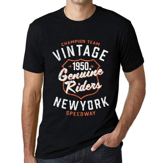 Mens Vintage Tee Shirt Graphic T Shirt Genuine Riders 1950 Deep Black - Deep Black / Xs / Cotton - T-Shirt