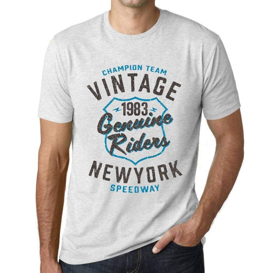 Mens Vintage Tee Shirt Graphic T Shirt Genuine Riders 1983 Vintage White - Vintage White / Xs / Cotton - T-Shirt