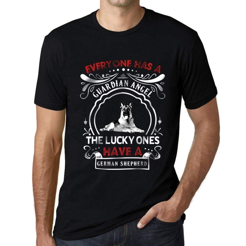 Mens Vintage Tee Shirt Graphic T Shirt German Shepherd Dog Deep Black - Deep Black / Xs / Cotton - T-Shirt