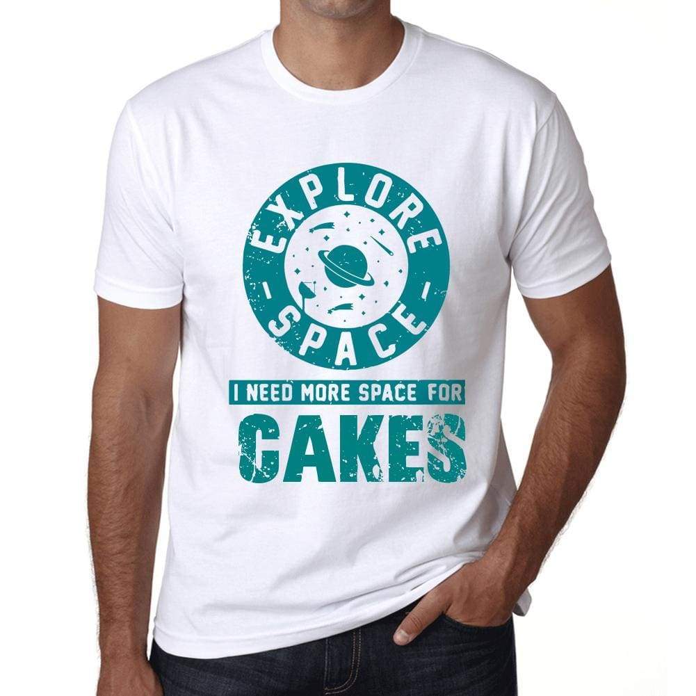 Mens Vintage Tee Shirt Graphic T Shirt I Need More Space For Cakes White - White / Xs / Cotton - T-Shirt