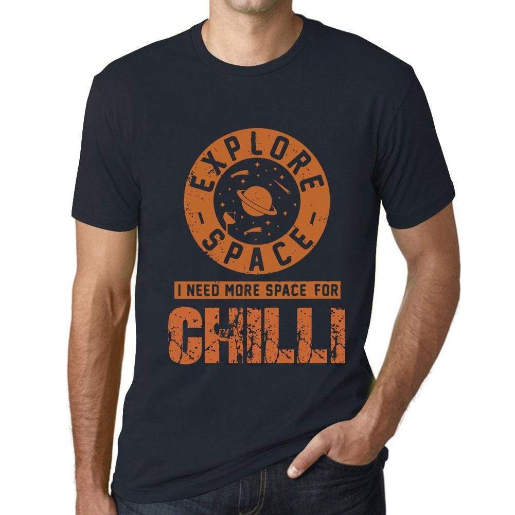 Mens Vintage Tee Shirt Graphic T Shirt I Need More Space For Chilli Navy - Navy / Xs / Cotton - T-Shirt