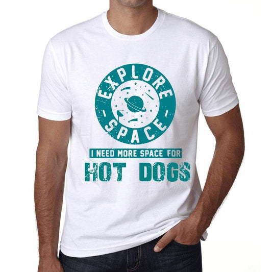 Mens Vintage Tee Shirt Graphic T Shirt I Need More Space For Hot Dogs White - White / Xs / Cotton - T-Shirt