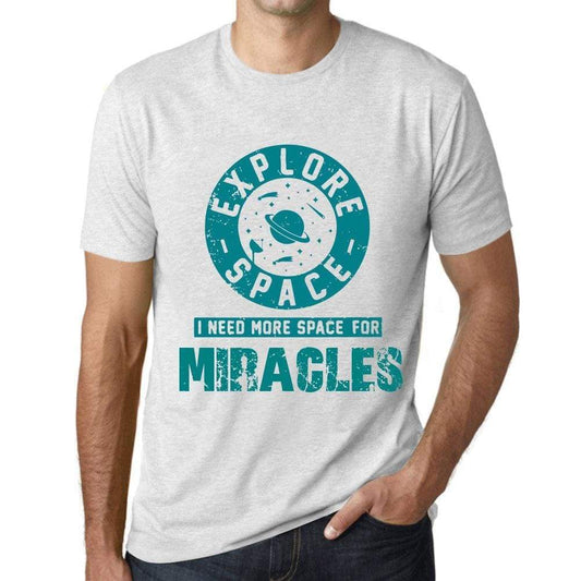 Mens Vintage Tee Shirt Graphic T Shirt I Need More Space For Miracles Vintage White - Vintage White / Xs / Cotton - T-Shirt