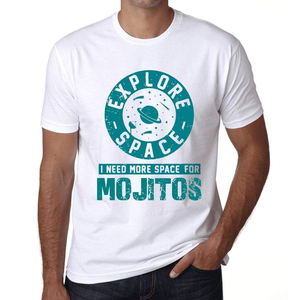 Mens Vintage Tee Shirt Graphic T Shirt I Need More Space For Mojitos White - White / Xs / Cotton - T-Shirt
