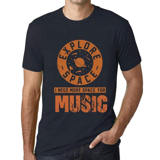 Mens Vintage Tee Shirt Graphic T Shirt I Need More Space For Music Navy - Navy / Xs / Cotton - T-Shirt