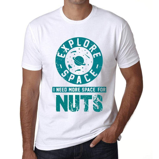 Mens Vintage Tee Shirt Graphic T Shirt I Need More Space For Nuts White - White / Xs / Cotton - T-Shirt