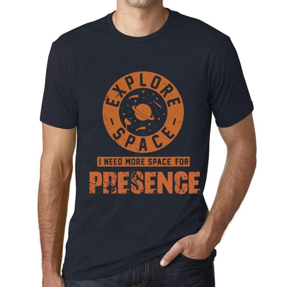 Mens Vintage Tee Shirt Graphic T Shirt I Need More Space For Presence Navy - Navy / Xs / Cotton - T-Shirt