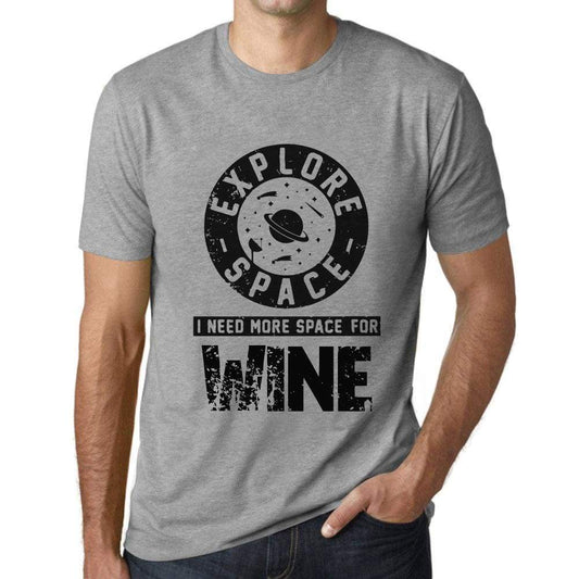 Mens Vintage Tee Shirt Graphic T Shirt I Need More Space For Wine Grey Marl - Grey Marl / Xs / Cotton - T-Shirt