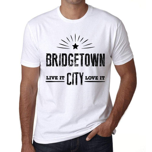 Mens Vintage Tee Shirt Graphic T Shirt Live It Love It Bridgetown White - White / Xs / Cotton - T-Shirt
