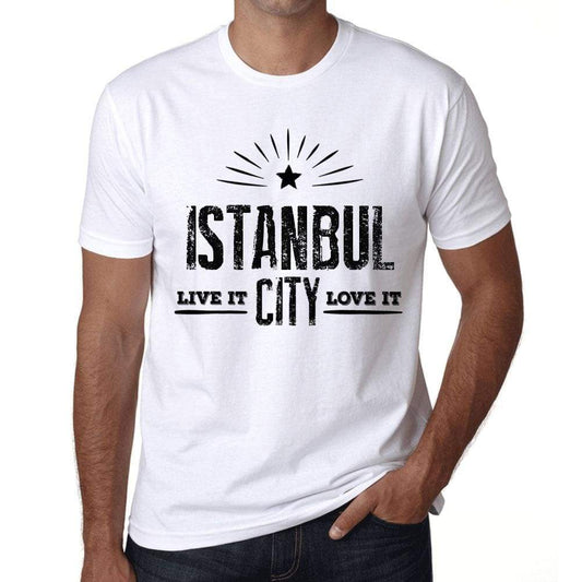 Mens Vintage Tee Shirt Graphic T Shirt Live It Love It Istanbul White - White / Xs / Cotton - T-Shirt