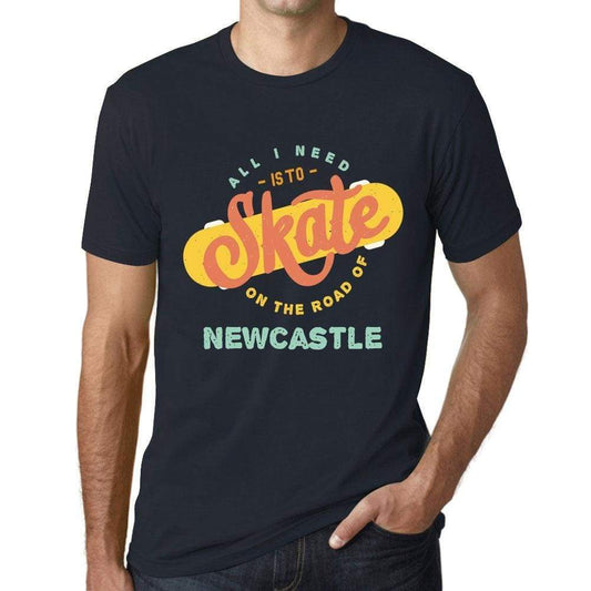 Mens Vintage Tee Shirt Graphic T Shirt Newcastle Navy - Navy / Xs / Cotton - T-Shirt
