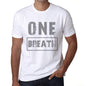 Mens Vintage Tee Shirt Graphic T Shirt One Breath White - White / Xs / Cotton - T-Shirt