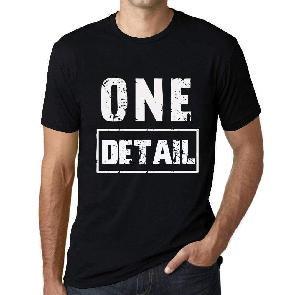 Mens Vintage Tee Shirt Graphic T Shirt One Detail Deep Black - Deep Black / Xs / Cotton - T-Shirt
