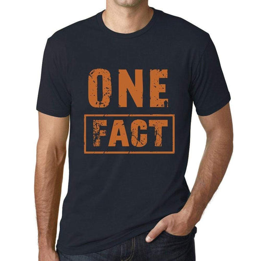 Mens Vintage Tee Shirt Graphic T Shirt One Fact Navy - Navy / Xs / Cotton - T-Shirt