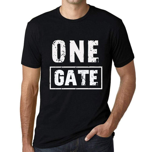 Mens Vintage Tee Shirt Graphic T Shirt One Gate Deep Black - Deep Black / Xs / Cotton - T-Shirt