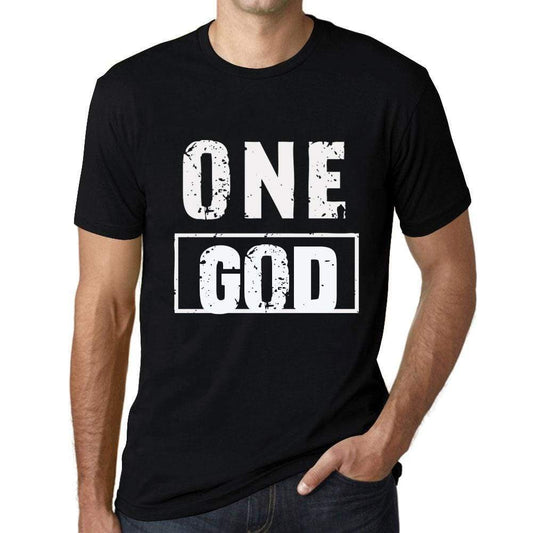 Mens Vintage Tee Shirt Graphic T Shirt One God Deep Black - Deep Black / Xs / Cotton - T-Shirt