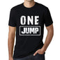 Mens Vintage Tee Shirt Graphic T Shirt One Jump Deep Black - Deep Black / Xs / Cotton - T-Shirt