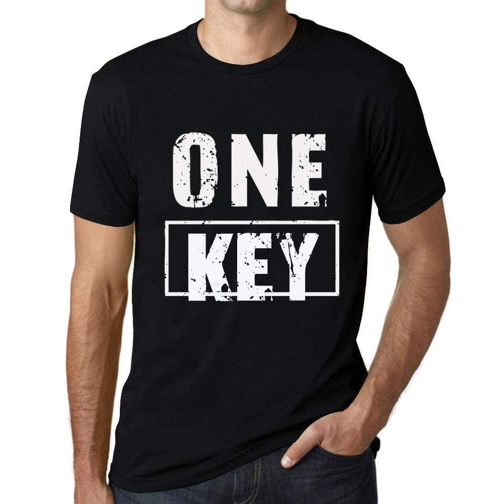 Mens Vintage Tee Shirt Graphic T Shirt One Key Deep Black - Deep Black / Xs / Cotton - T-Shirt