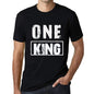 Mens Vintage Tee Shirt Graphic T Shirt One King Deep Black - Deep Black / Xs / Cotton - T-Shirt