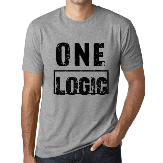 Mens Vintage Tee Shirt Graphic T Shirt One Logic Grey Marl - Grey Marl / Xs / Cotton - T-Shirt