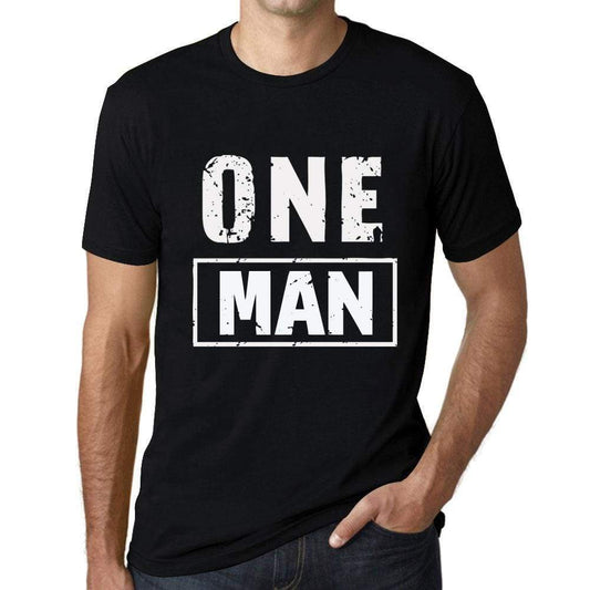 Mens Vintage Tee Shirt Graphic T Shirt One Man Deep Black - Deep Black / Xs / Cotton - T-Shirt