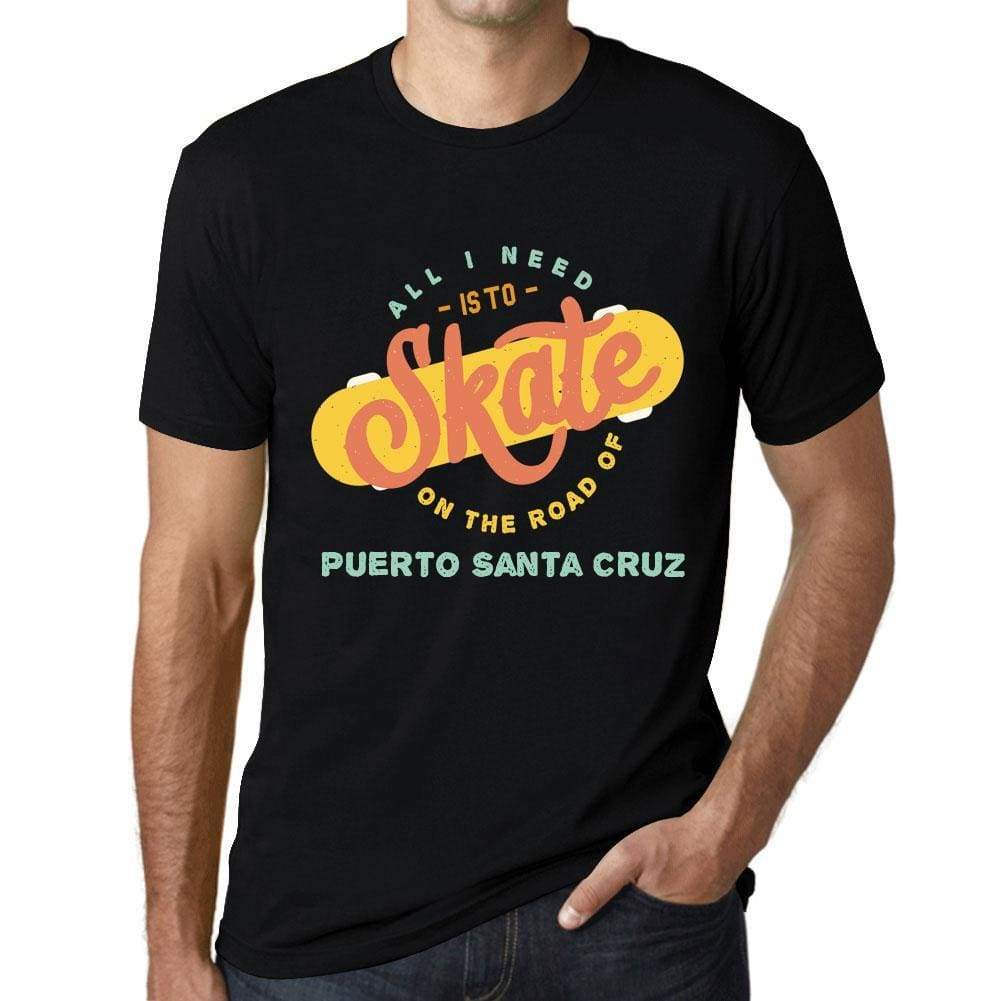 Mens Vintage Tee Shirt Graphic T Shirt Puerto Santa Cruz Black - Black / Xs / Cotton - T-Shirt