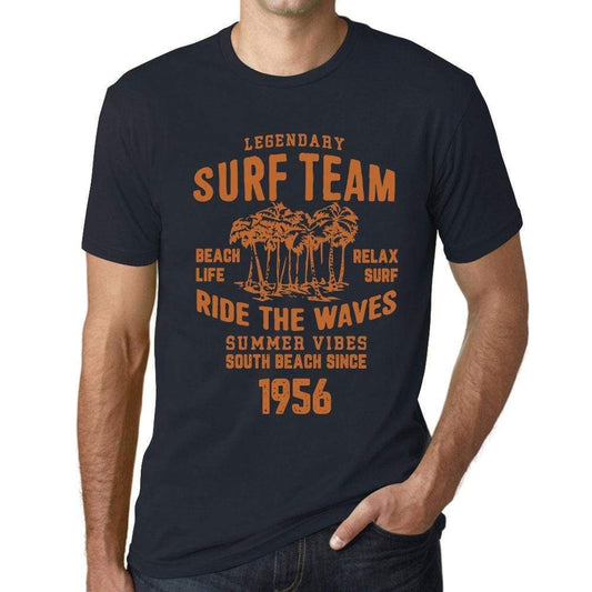 Mens Vintage Tee Shirt Graphic T Shirt Surf Team 1956 Navy - Navy / Xs / Cotton - T-Shirt