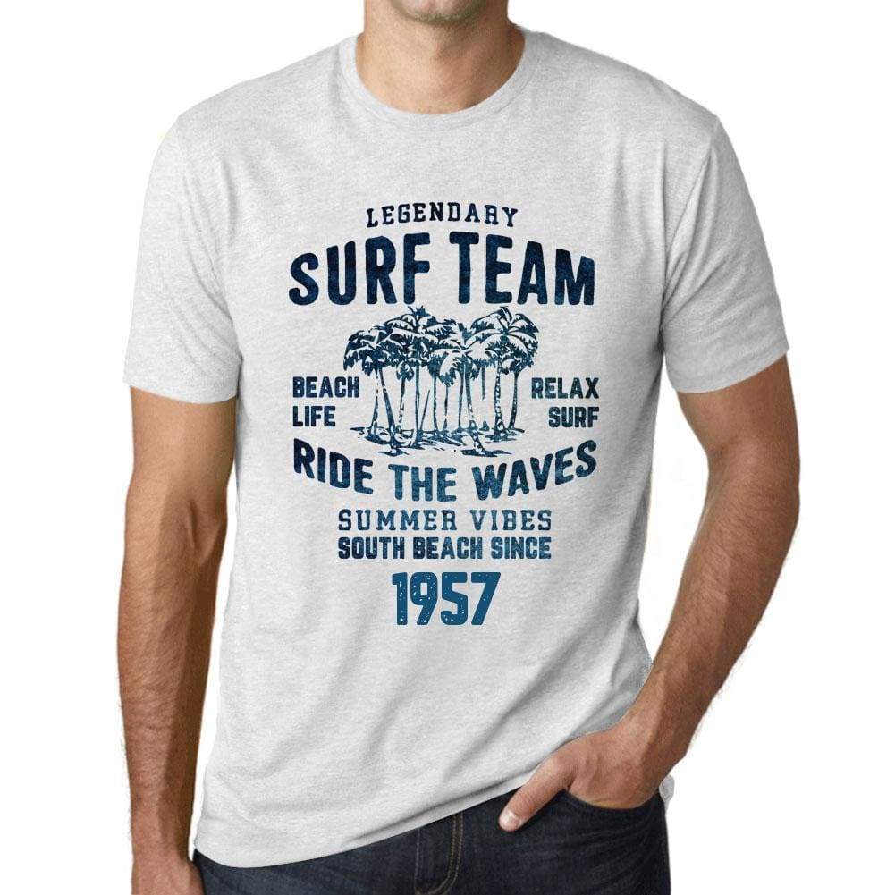 Mens Vintage Tee Shirt Graphic T Shirt Surf Team 1957 Vintage White - Vintage White / Xs / Cotton - T-Shirt