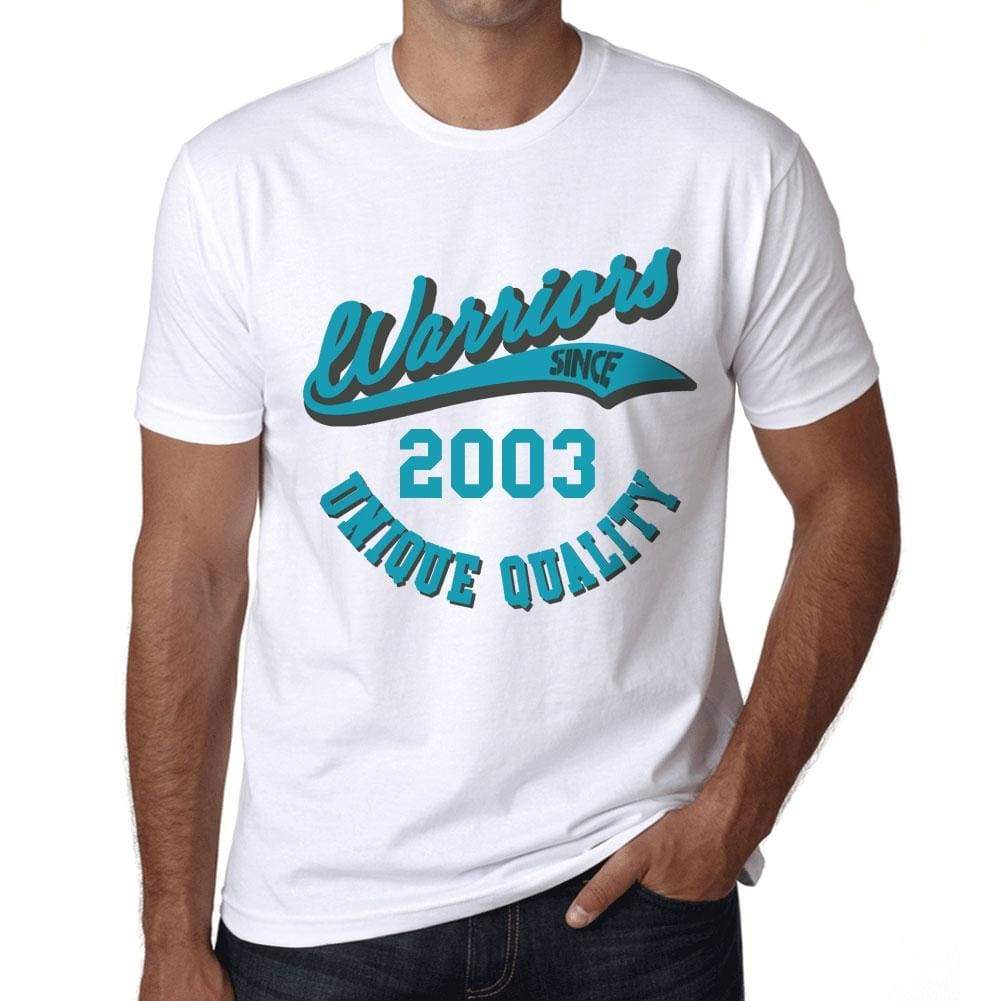 Men’s Vintage Tee Shirt <span>Graphic</span> T shirt Warriors Since 2003 White - ULTRABASIC