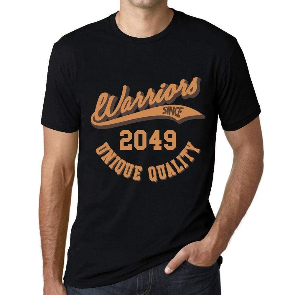 Mens Vintage Tee Shirt Graphic T Shirt Warriors Since 2049 Deep Black - Deep Black / Xs / Cotton - T-Shirt