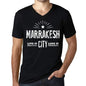 Mens Vintage Tee Shirt Graphic V-Neck T Shirt Live It Love It Marrakesh Deep Black - Black / S / Cotton - T-Shirt