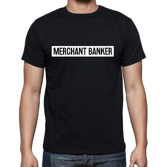 Merchant Banker T Shirt Mens T-Shirt Occupation S Size Black Cotton - T-Shirt