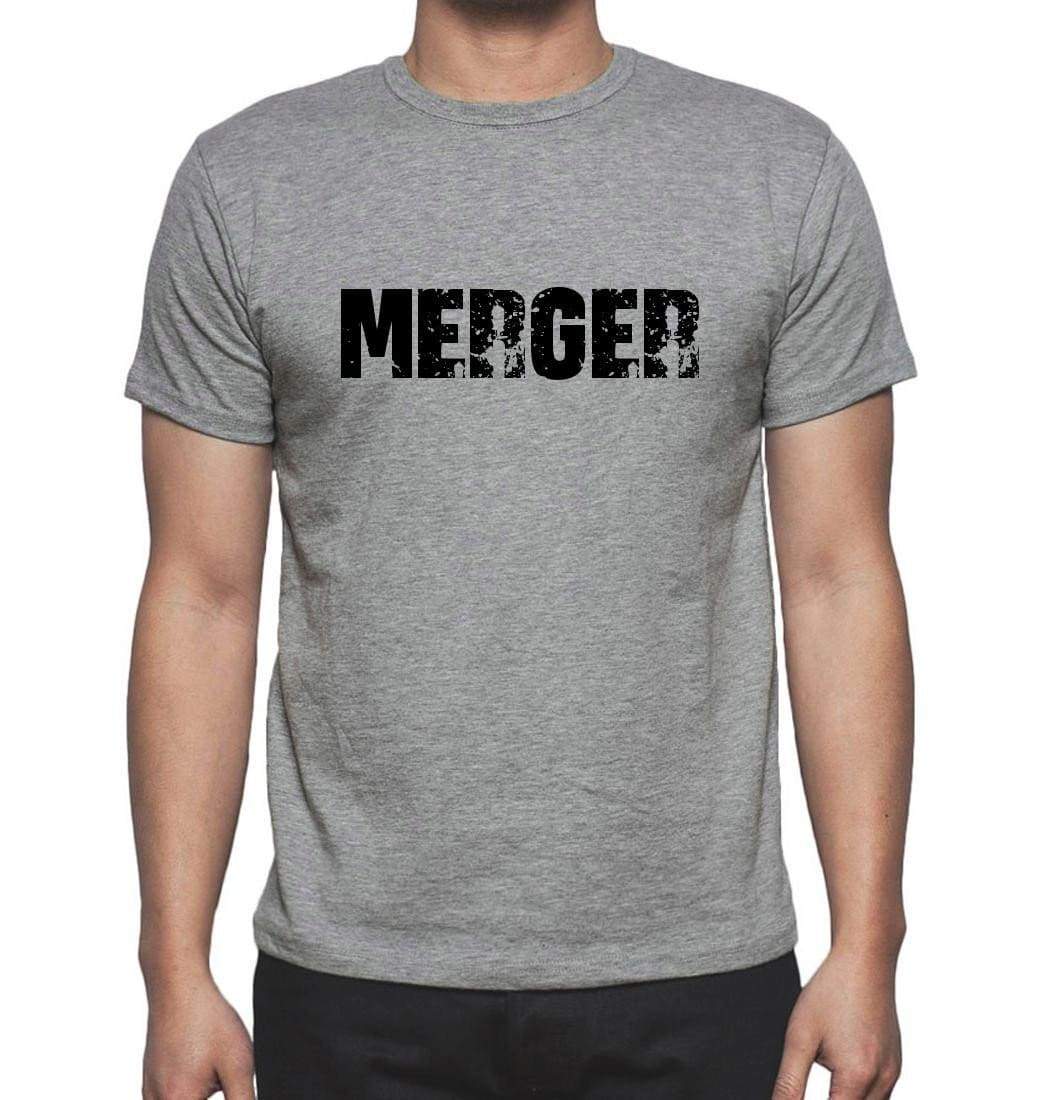 Merger Grey Mens Short Sleeve Round Neck T-Shirt 00018 - Grey / S - Casual