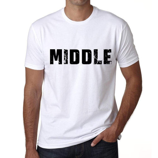 Middle Mens T Shirt White Birthday Gift 00552 - White / Xs - Casual