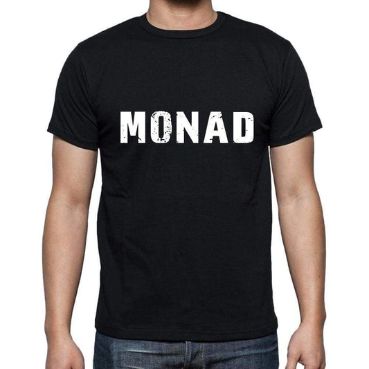 Monad Mens Short Sleeve Round Neck T-Shirt 5 Letters Black Word 00006 - Casual