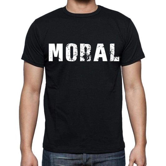 Moral Mens Short Sleeve Round Neck T-Shirt Black T-Shirt En