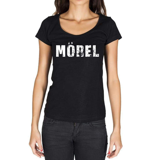 Mörel German Cities Black Womens Short Sleeve Round Neck T-Shirt 00002 - Casual