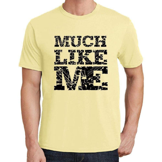 Much Like Me Yellow Mens Short Sleeve Round Neck T-Shirt 00294 - Yellow / S - Casual