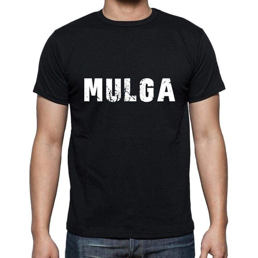 Mulga Mens Short Sleeve Round Neck T-Shirt 5 Letters Black Word 00006 - Casual
