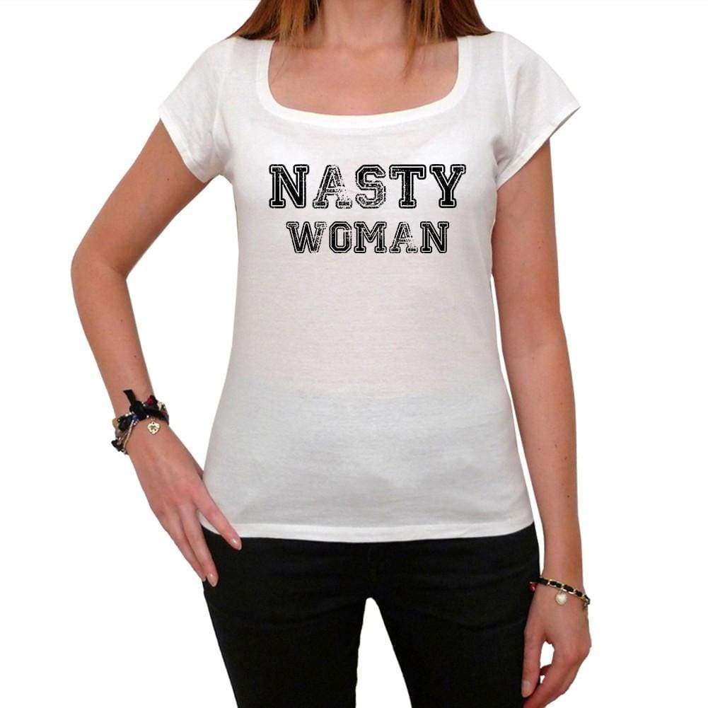 Nasty Woman B&w Nasty Woman Tshirt Womens Short Sleeve Scoop Neck Tee