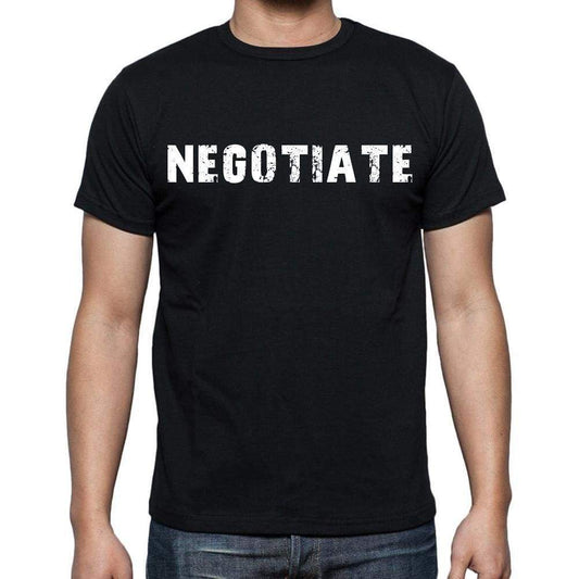 Negotiate Mens Short Sleeve Round Neck T-Shirt Black T-Shirt En