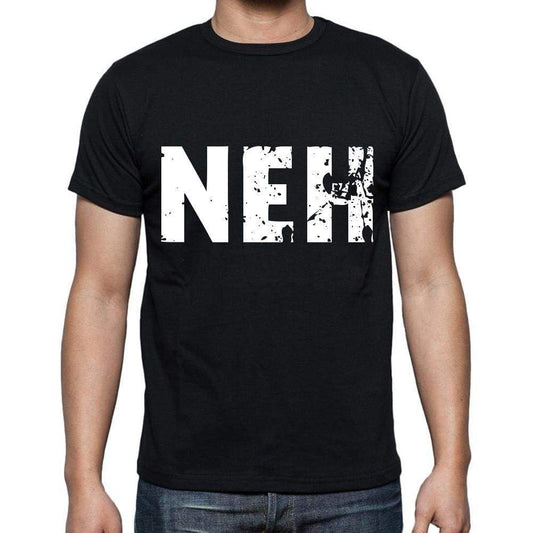 Neh Men T Shirts Short Sleeve T Shirts Men Tee Shirts For Men Cotton Black 3 Letters - Casual