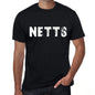 Netts Mens Retro T Shirt Black Birthday Gift 00553 - Black / Xs - Casual
