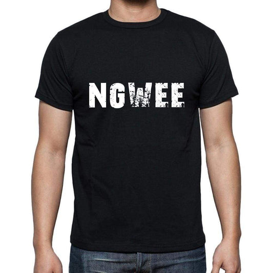 Ngwee Mens Short Sleeve Round Neck T-Shirt 5 Letters Black Word 00006 - Casual