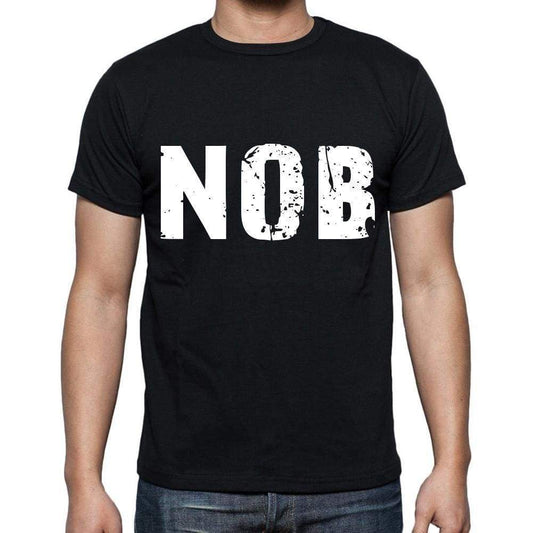 Nob Men T Shirts Short Sleeve T Shirts Men Tee Shirts For Men Cotton Black 3 Letters - Casual