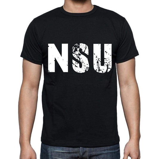 Nsu Men T Shirts Short Sleeve T Shirts Men Tee Shirts For Men Cotton Black 3 Letters - Casual