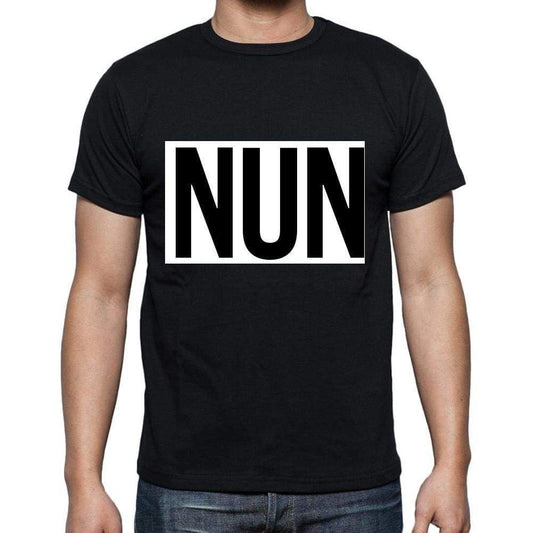 Nun T Shirt Mens T-Shirt Occupation S Size Black Cotton - T-Shirt